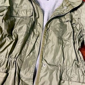Olive Green Gap Rain Jacket/Windbreaker material.